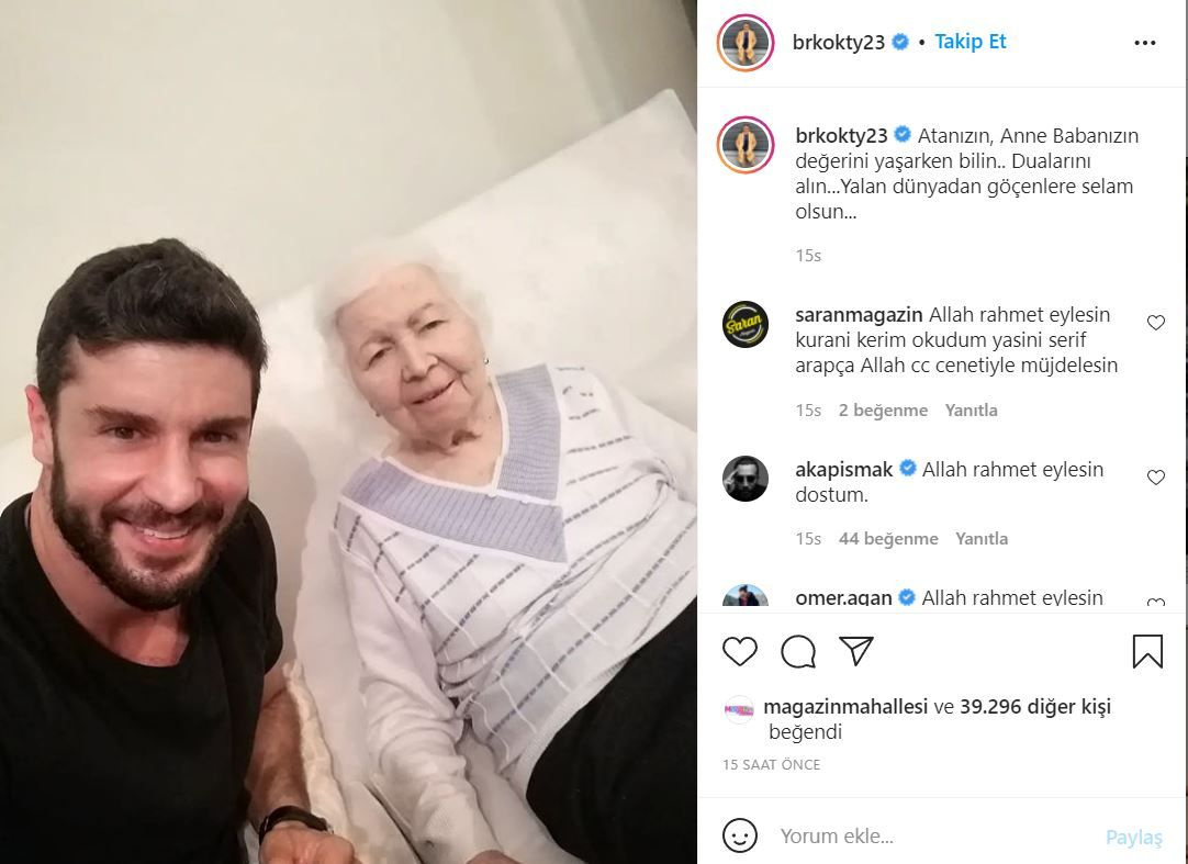 Berk Oktay‘ ın Anneannesi Yaşamını Yitirdi..!!